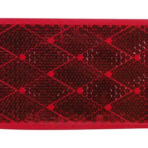 Peterson Mfg Reflector, Red Lens, 4-3/8 Inch Length X 1-7/8 Inch Height Oblong, Without Housing, Mounts with 2 Screws – B479R