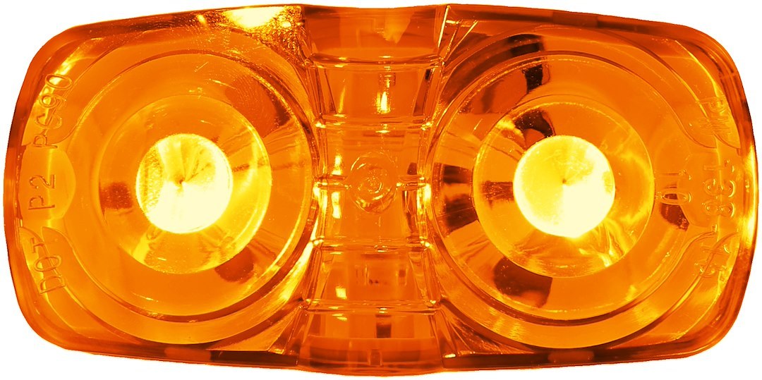 Peterson Mfg Clearance Light, LED, Rectangular, 4 Inch Length X 2 Inch Width X 1.09 Inch Height, Amber Lens, Surface Mount, 9 to 32 Volt – M38A-MV