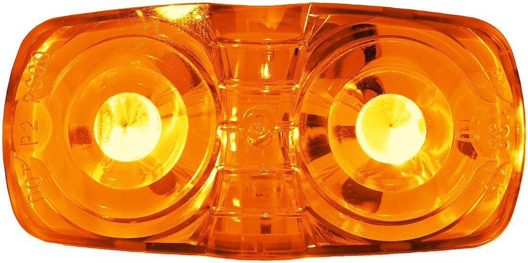 Peterson Mfg Clearance Light, LED, Rectangular, 4 Inch Length X 2 Inch Width X 1.09 Inch Height, Amber Lens, Surface Mount, 9 to 32 Volt – M38A-MV-BT2