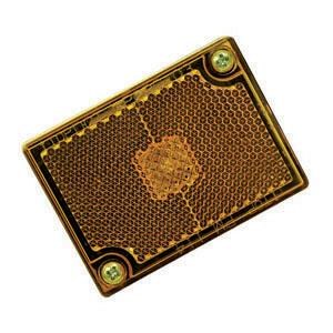 Peterson Mfg Clearance Light, Incandescent, Rectangular, 2.75 Inch Length X 2.05 Inch Width X 1.15 Inch Height, Amber Lens, With Reflex – V114A
