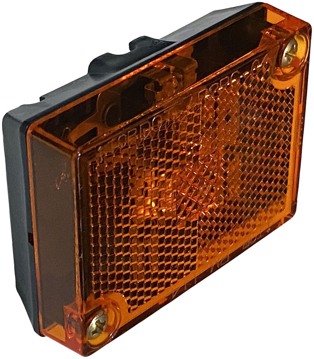 Peterson Mfg Clearance Light, Incandescent, Rectangular, 2.75 Inch Length X 2.05 Inch Width X 1.15 Inch Height, Amber Lens, With Reflex – V114A