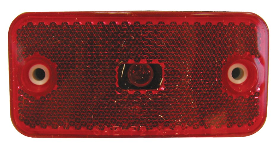 Peterson Mfg Clearance Light, Incandescent, Rectangular, 3-7/8 Inch Length X 1-7/8 Inch Width X 3/4 Inch Height, Red Lens, Single – V2548R