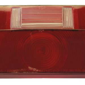 Peterson Mfg Trailer Light Lens, Replacement Lens for Peterson Trailer Light Part Number 25912, Red/ Clear, Single, With Back-Up Light – V25912-25