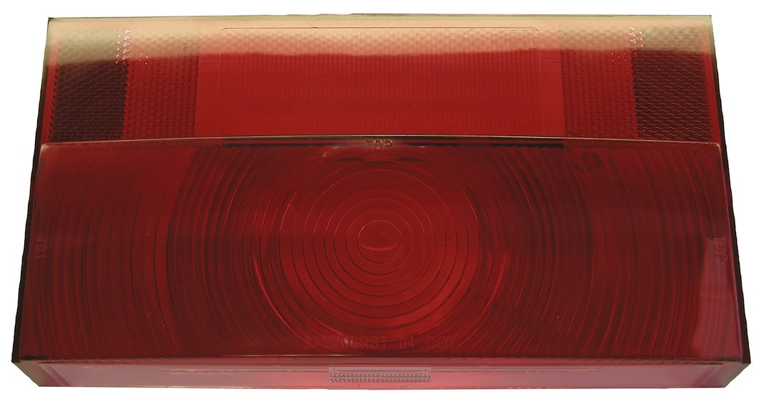 Peterson Mfg Trailer Light Lens, Replacement Lens for Peterson Trailer Light Part Number 25913, Rectangular, Red/ Clear, Single – V25913-25