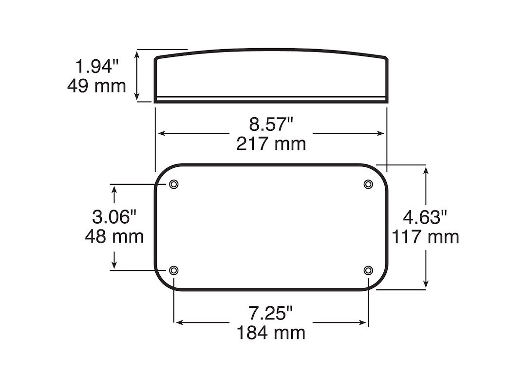Peterson Mfg Trailer Light, Stop/ Turn/ Tail Light, Incandescent Bulb, Rectangular, Red, 8-9/16 Inch Length X 4-5/8 Inch Width – V25921