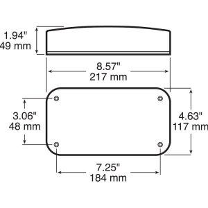 Peterson Mfg Trailer Light, Stop/ Turn/ Tail Light, Incandescent Bulb, Rectangular, Red, 8-9/16 Inch Length X 4-5/8 Inch Width – V25922