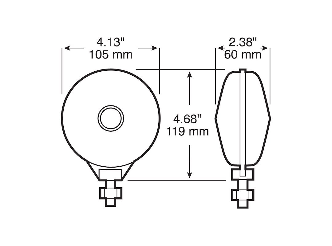 Peterson Mfg Parking/ Turn Signal Light Assembly, Amber Lens, Incandescent, Double Face, Single – V313AA