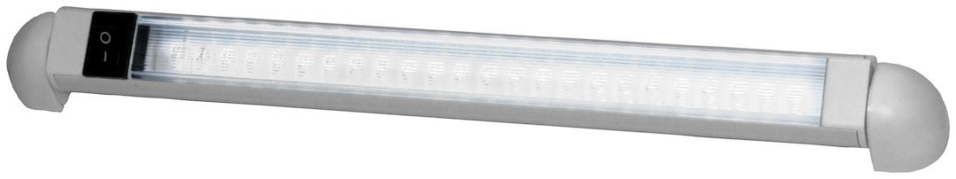 Peterson Mfg Interior Light – LED, Great White, 24 LED Panel, 12 Inch Length Bar, Plastic Housing and Clear Lens, Rotating Swivel Rail Light – V369S