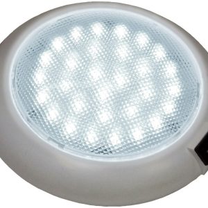 Peterson Mfg Interior Light – LED, Great White, 30 LED Dome, 5-1/2 Inch Round, Plastic Housing and Clear Lens, With on Off Switch – V379S