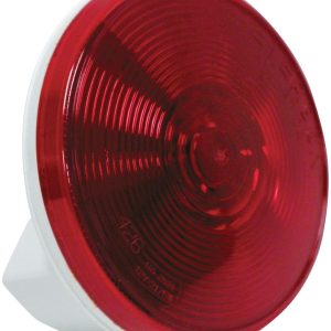Peterson Mfg Trailer Light, Stop/ Turn/ Tail Light, Incandescent Bulb, Round, Red Lens, 4-1/4 Inch, Non-Submersible – V426R