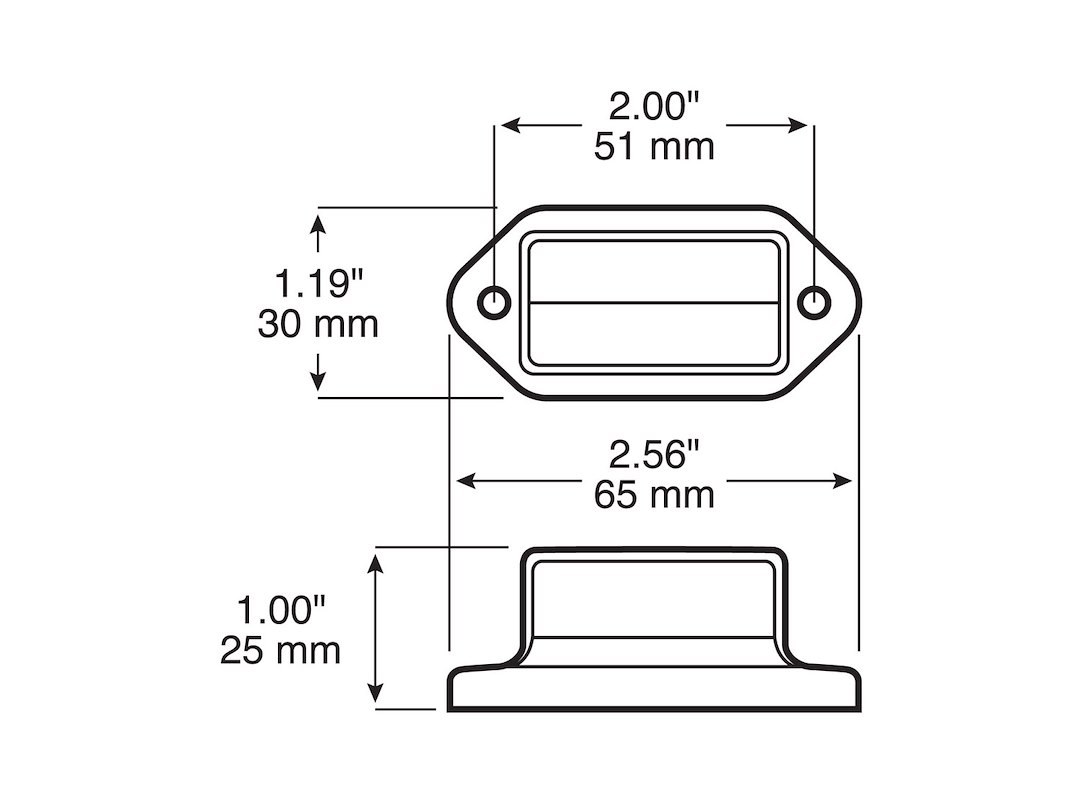 Peterson Mfg Courtesy Light, Clear Light, Surface Mount, Chrome Plated Housing, White Housing, Brass Housing – V434