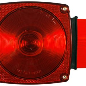 Peterson Mfg Trailer Light, Stop/ Turn/ Tail Light, Incandescent Bulb, Red Lens, 5.94 Inch X 4-1/2 Inch, With Mounting Hardware/ License Light – V452