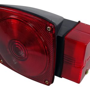 Peterson Mfg Trailer Light, Stop/ Turn/ Tail Light, Incandescent Bulb, Red Lens, 5.94 Inch X 4-1/2 Inch, With Mounting Hardware/ License Light – V452