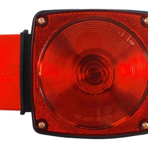 Peterson Mfg Trailer Light, Stop/ Turn/ Tail Light, Incandescent Bulb, Red Lens, 5.94 Inch X 4-1/2 Inch, With Mounting Hardware, Submersible – V452L