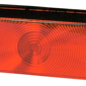 Peterson Mfg Trailer Light, Stop/ Turn/ Tail Light, Curbside, Incandescent Bulb, Rectangular, Red Lens, 8 Inch X 2.88 Inch, Single, Submersible – V456