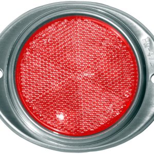 Peterson Mfg Reflector, Red Lens, 3 Inch Round, Aluminum Housing, Mounts with 2 Screws – V472R