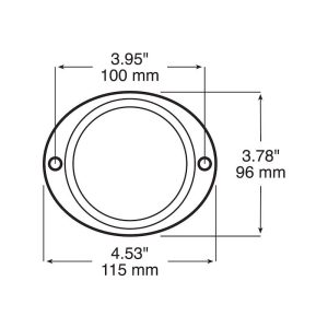 Peterson Mfg Reflector, Red Lens, 3 Inch Round, Aluminum Housing, Mounts with 2 Screws – V472R