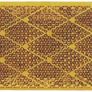Peterson Mfg Reflector, Quick Mount, Amber Lens, 4-3/8 Inch Length X 1-7/8 Inch Height Oblong, Without Housing, Adhesive Backing – V480A