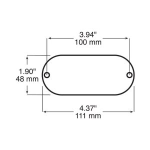 Peterson Mfg Reflector, Quick Mount, Amber Lens, 4-3/8 Inch Length X 1-7/8 Inch Height Oblong, Without Housing, Adhesive Backing – V480A