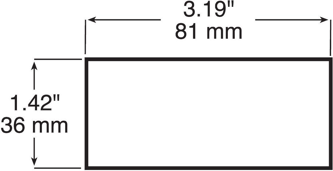 Peterson Mfg Reflector, Quick Mount, Amber Lens, 3-1/8 Inch Length X 1-3/8 Inch Width Rectangular, Without Housing, Adhesive Backing – V483A