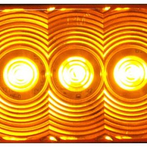 Peterson Mfg Turn Signal Light Assembly – LED, Lumenx ®, Amber Lens, 7 LED, 6-1/2 Inch Length X 2-1/4 Inch Width, Grommet Mount – V821KA-7