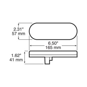 Peterson Mfg Turn Signal Light Assembly – LED, Lumenx ®, Amber Lens, 7 LED, 6-1/2 Inch Length X 2-1/4 Inch Width, Grommet Mount – V821KA-7