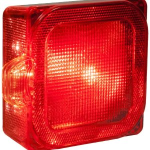 Peterson Mfg Trailer Light, Stop/ Turn/ Tail Light, 6/7 LED, Red, 4.61 Inch Width X 1.8 Inch Height, With License Light, Submersible – V844L