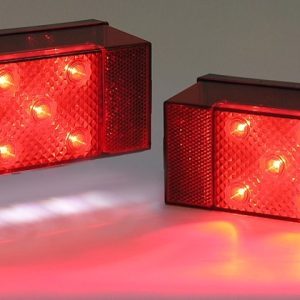 Peterson Mfg Trailer Light, Stop/ Turn/ Tail Light, LED, Rectangular, Red Lens, 7.94 Inch X 2.88 Inch, With Carriage Mounting Bolts – V856