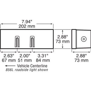 Peterson Mfg Trailer Light, Stop/ Turn/ Tail Light, LED, Rectangular, Red Lens, 7.94 Inch X 2.88 Inch, With Carriage Mounting Bolts – V856