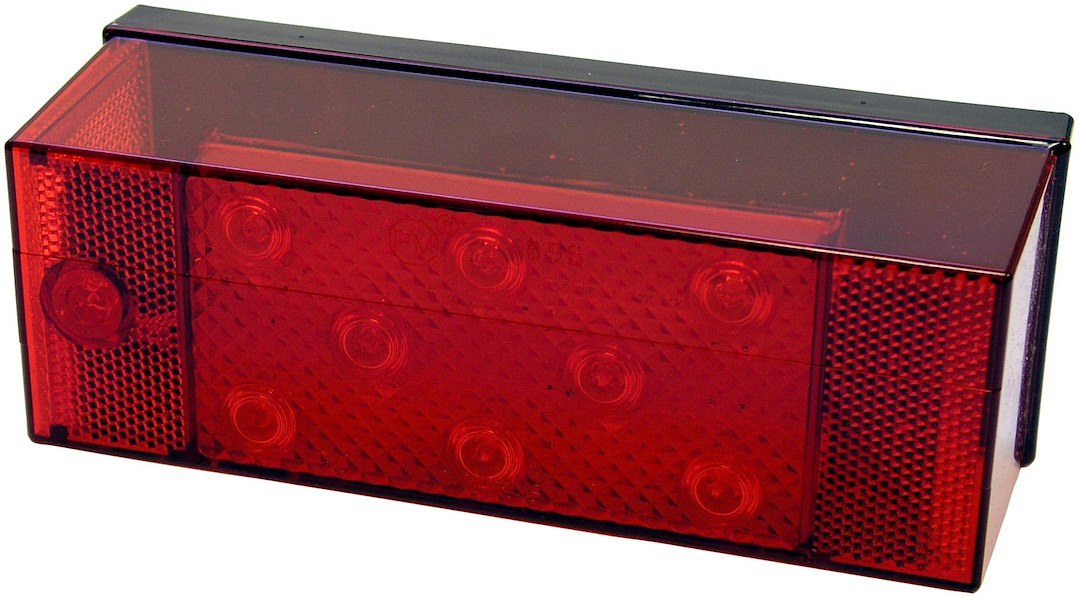 Peterson Mfg Trailer Light, Stop/ Turn/ Tail Light, LED, Rectangular, Red Lens, 7.94 Inch X 2.88 Inch – V856L