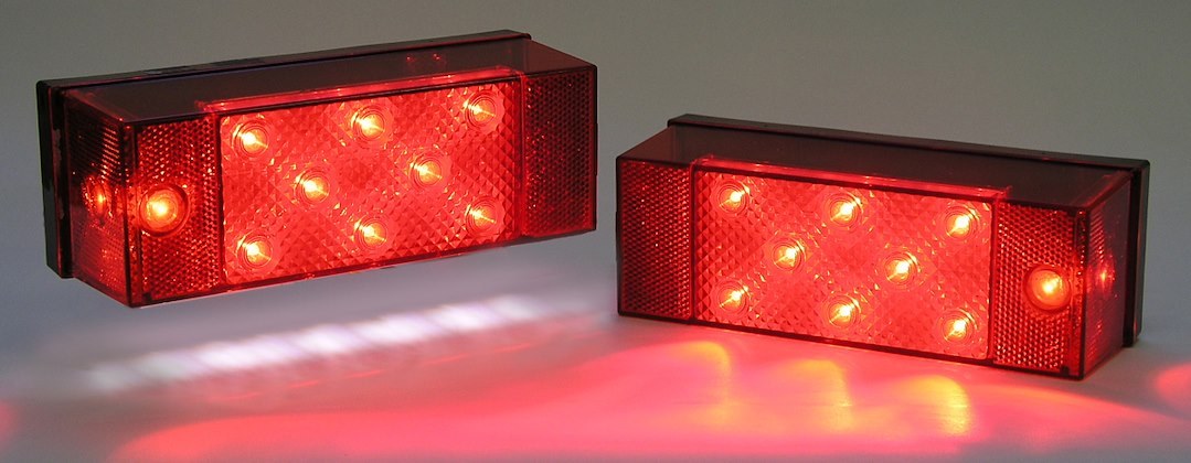 Peterson Mfg Trailer Light, Stop/ Turn/ Tail Light, LED, Rectangular, Red Lens, 7.94 Inch X 2.88 Inch – V856L