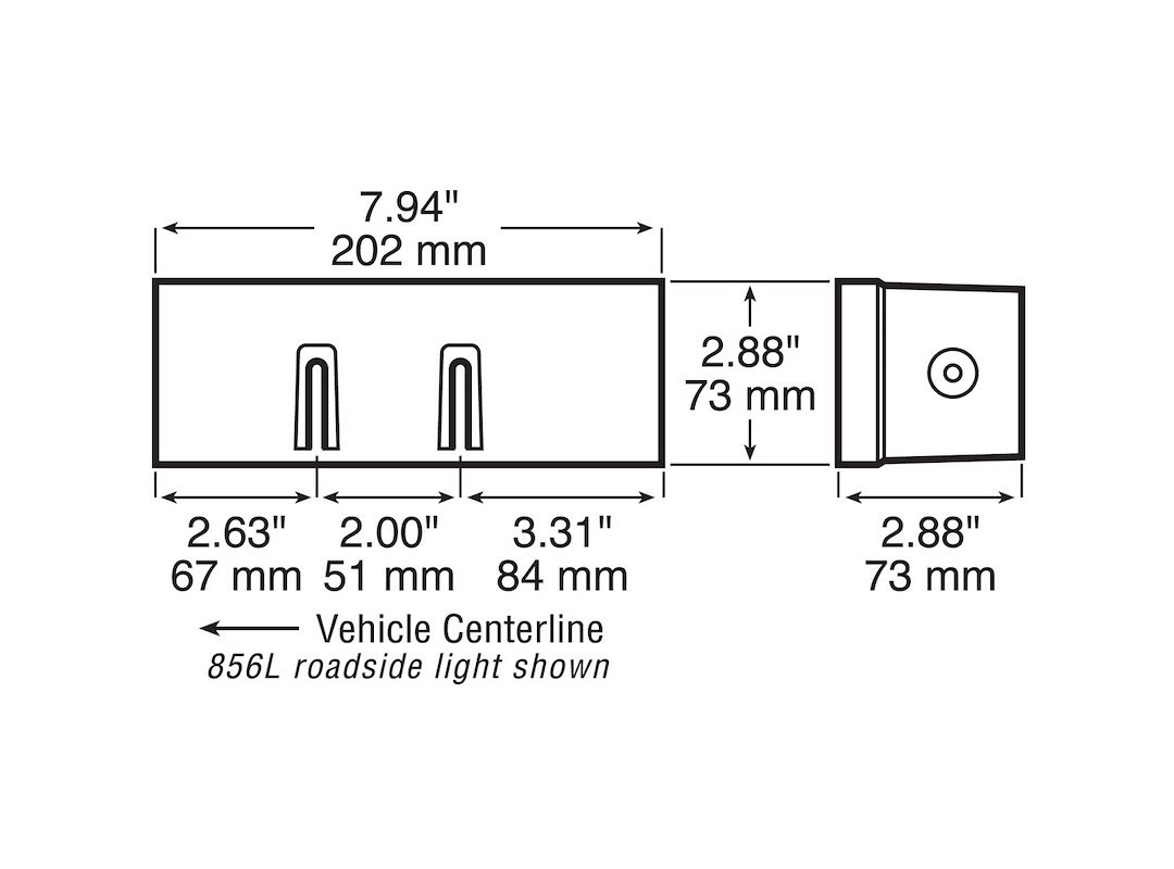 Peterson Mfg Trailer Light, Stop/ Turn/ Tail Light, LED, Rectangular, Red Lens, 7.94 Inch X 2.88 Inch – V856L