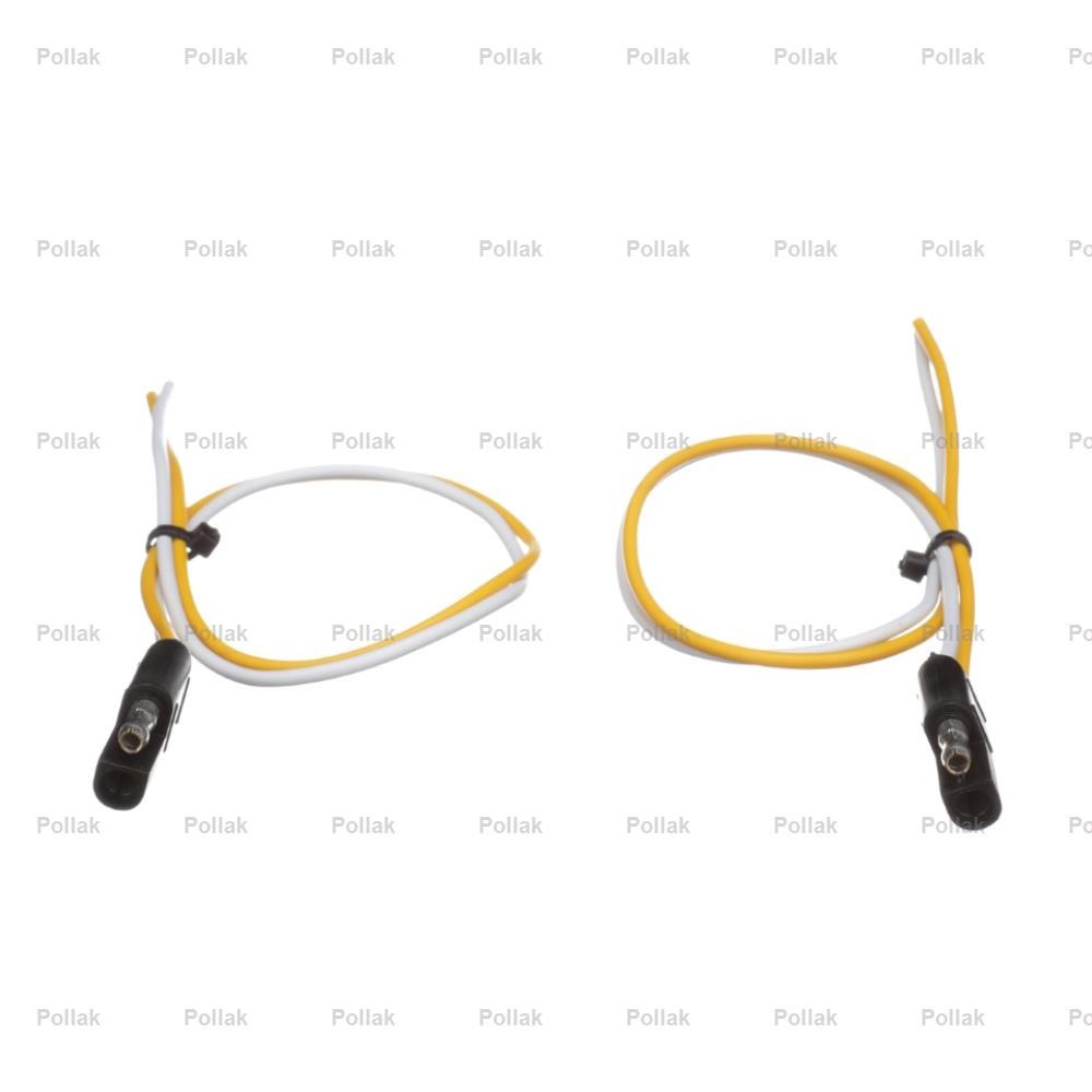 Pollak Trailer Wiring Connector, 2 Way Molded Flat Type, 12 Volts, 15 Amps, 12 Inch Lead Wire Length, 18 Gauge Wire – 12-200