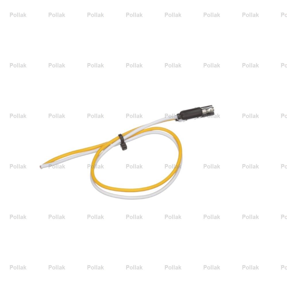 Pollak Trailer Wiring Connector, 2 Way Molded Flat Type, 12 Volts, 15 Amps, 12 Inch Lead Wire Length, 18 Gauge Wire – 12-200