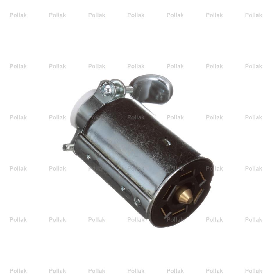 Pollak Trailer Wiring Connector, Trailer Side, 7-WAY Round Plug Side, Metal – 12-702