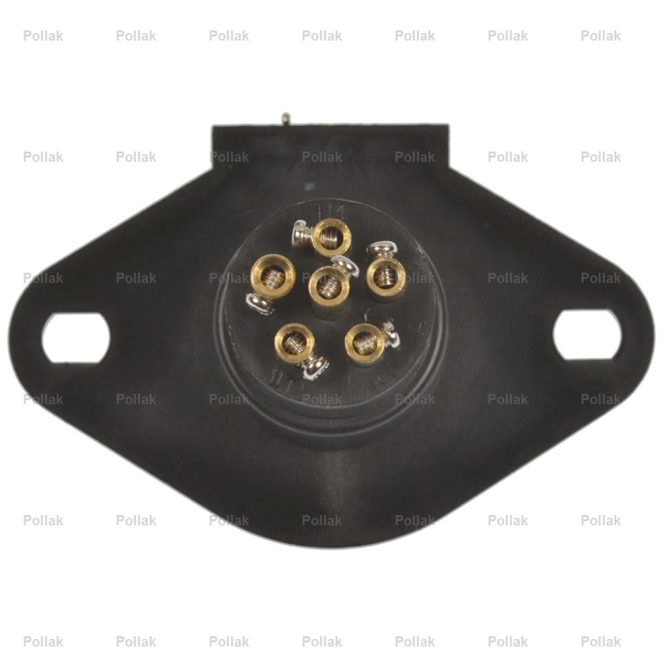 Pollak Trailer Wiring Connector, 6-WAY Round Socket, With Rubber Boot, Retail Packaging – 12-720P