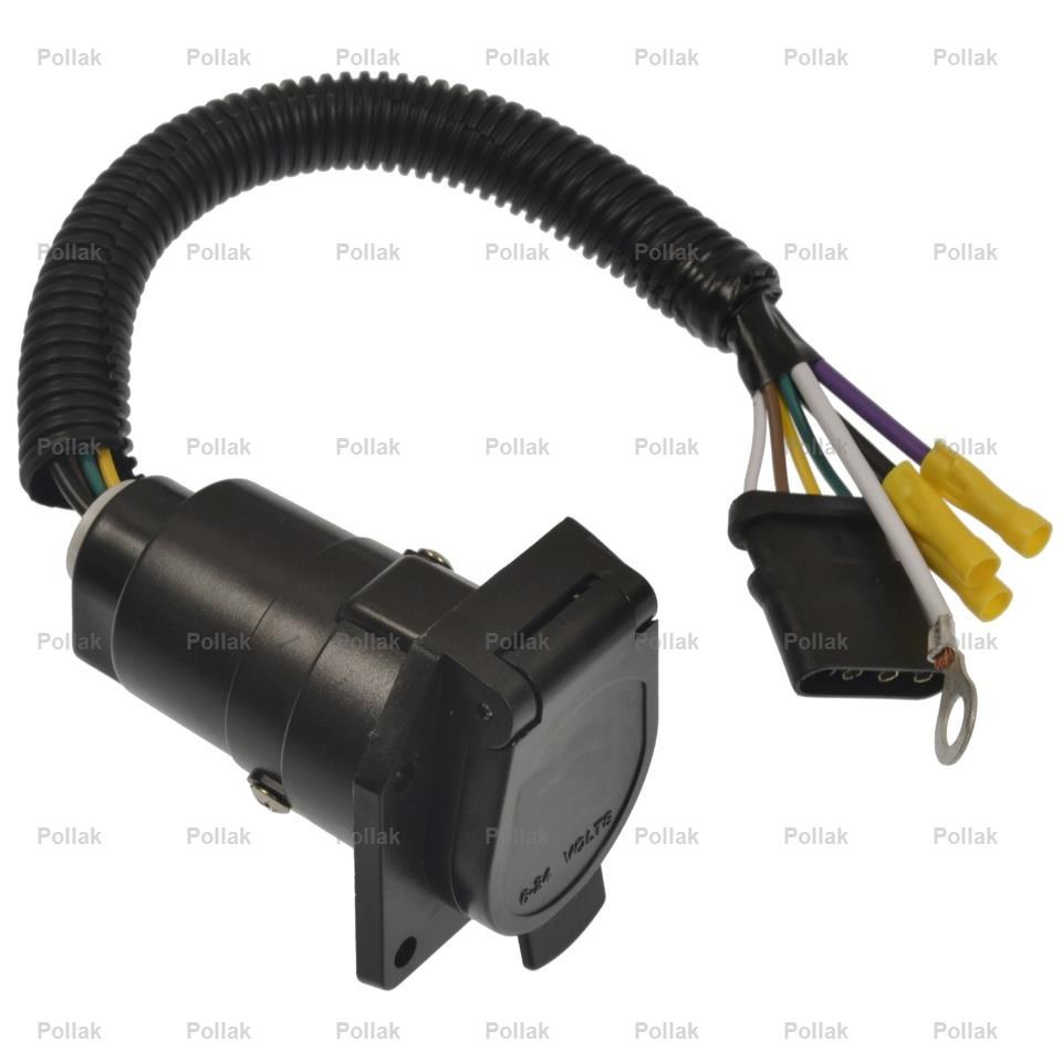 Pollak Trailer Wiring Connector Adapter, 4 Flat to 7-WAY, With 4 Color Retail Visi/Pak – 12-723EV