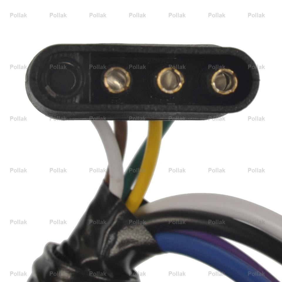 Pollak Trailer Wiring Connector Adapter, 4 Flat to 7-WAY, With 4 Color Retail Visi/Pak – 12-723EV