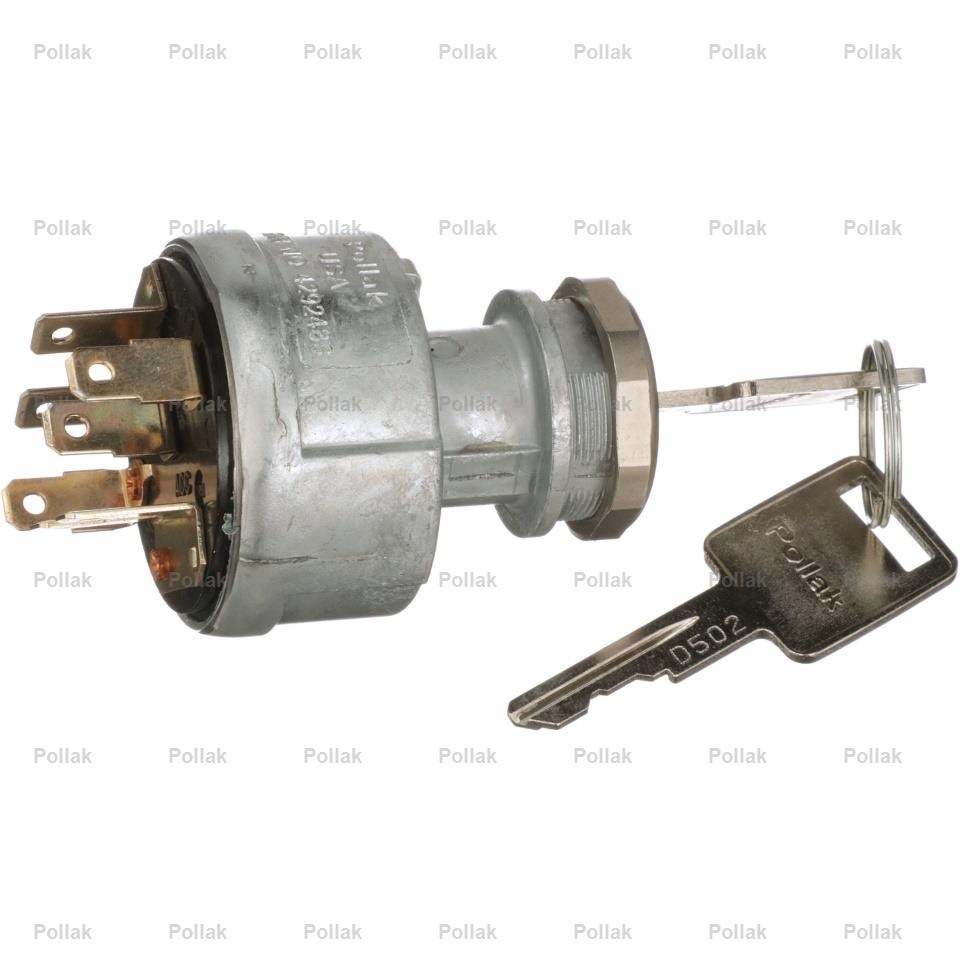 Pollak Ignition Switch, Universal, Die-Cast Aluminum Housing, 4 Wire Connections, 7 Blade Terminal, Starter Lockout, Various Key Code – 31-191-01P