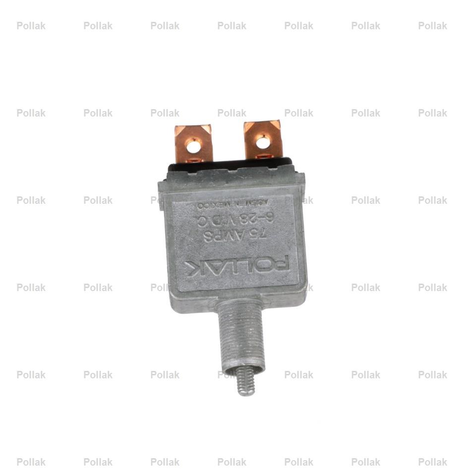 Pollak Multi Purpose Switch, 6 to 28 Volt, 75 Amp DC, Push-Pull, Off-On, Single Pole Single Throw, Non-Lighted, Chrome Plated Knob – 35-306P