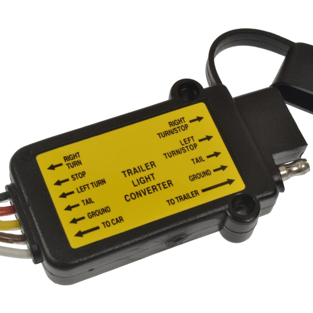 Pollak Tail Light Converter, Vehicle End, 4-WAY Flat Adapter, With 60 Inch Wire – 4WF-760V