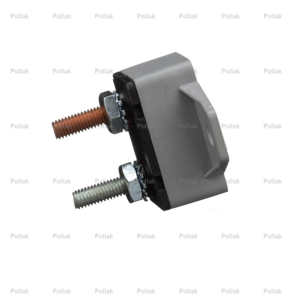 Pollak Circuit Breaker, Type I, 20 Amp/ 12 Volt DC, Single Pole Thermal Type, Plastic Cover, Automatic Reset, With 90 Mounting Bracket – 54-220PL