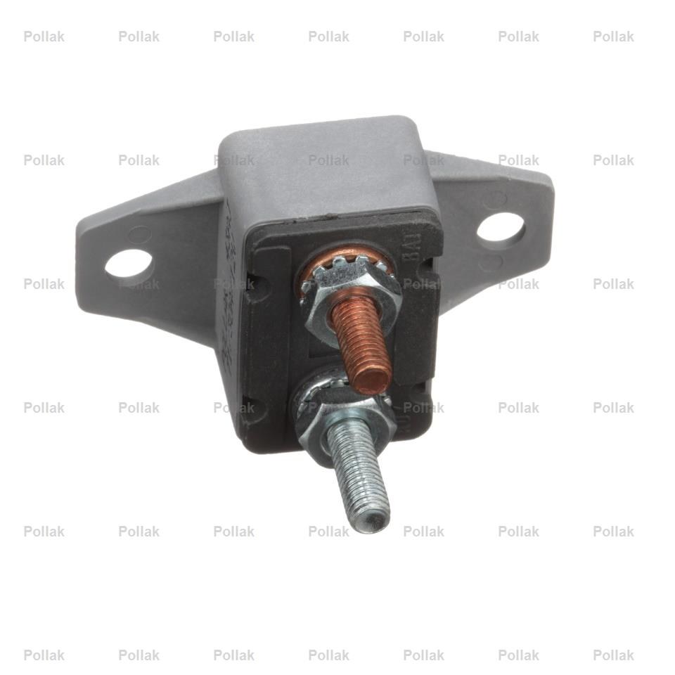 Pollak Circuit Breaker, Type I, 30 Amp/ 12 Volt DC, Single Pole Thermal Type, Plastic Cover, Automatic Reset, With 90 Mounting Bracket – 54-230PL