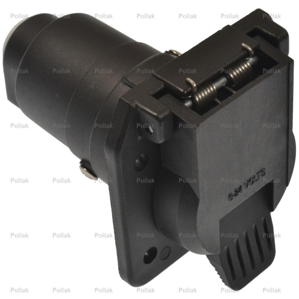 Pollak Trailer Wiring Connector, Pollak® Pro™, Vehicle End, 7-Blade, With Safety Latch – 7WB-107V