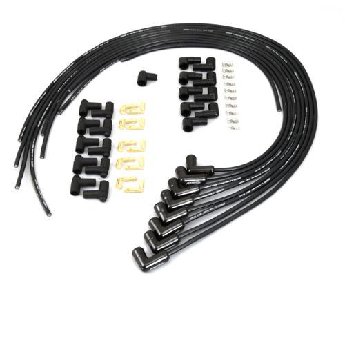 Pertronix Spark Plug Wire Set, Flame-Thrower ®, Unassembled, Black, For 8 Cylinder Engines, 8 Millimeter Wire Diameter, Silicone – 828290HT