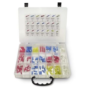 Pertronix Wire Terminal End, Heat Shrink Terminal Kit, 165 Pieces, Ring and Spade Terminals, Butt Connectors, Female and Male Disconnects – A2011
