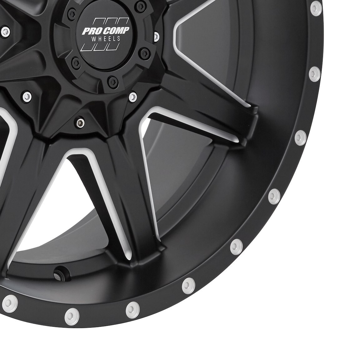 Pro Comp Whl Wheel, Quick 8 Series, 20 Inch Diameter X 9.50 Inch Width, 5 X 150 Millimeter/ 5 X 5.91 Inch Bolt Pattern – 5148-295550