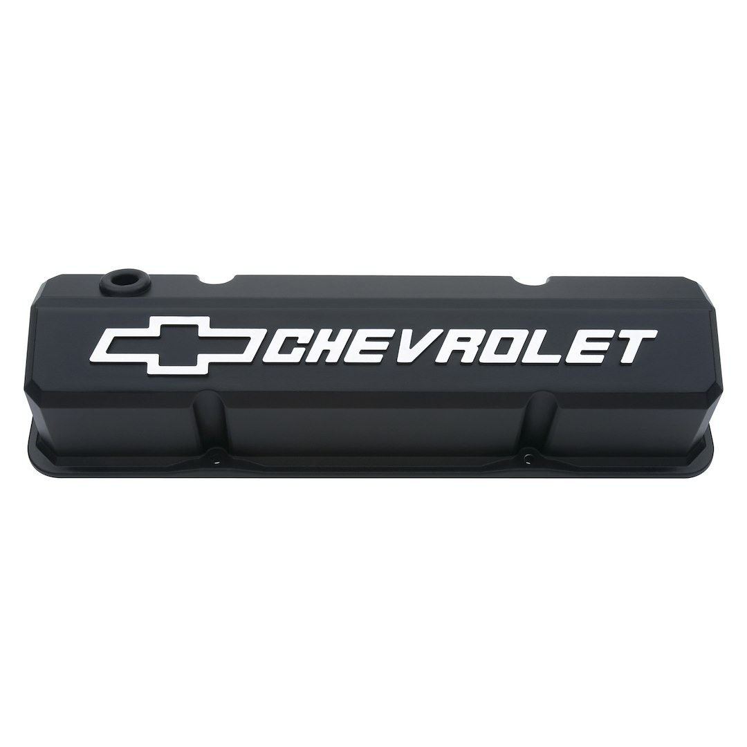 Proform Valve Cover, Small Block Chevy, Tall/ Slant Edge, 1958-1986 Small Block Chevy Bolt Pattern, With Oil Fill Hole, With Breather Holes – 141-921