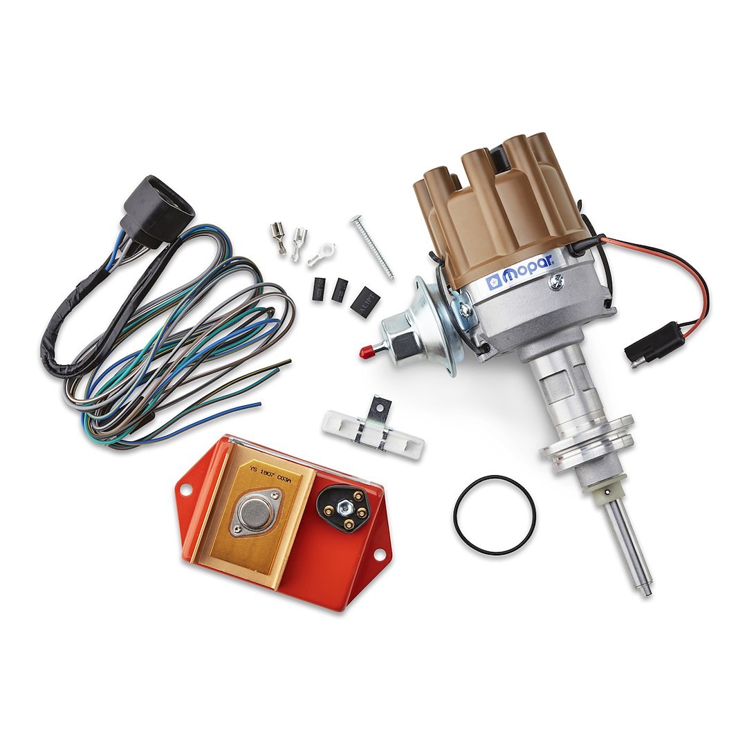 Proform Electronic Ignition Conversion, For Use with Chrysler 273-360, With Distributor, High Performance Advance Curve, Tan Distributor Cap – 440-426