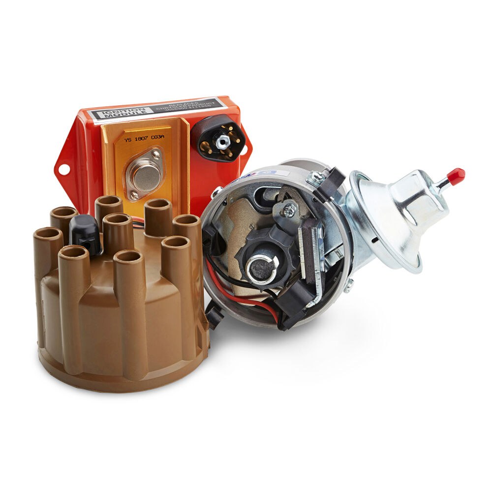 Proform Electronic Ignition Conversion, For Use with Chrysler 273-360, With Distributor, High Performance Advance Curve, Tan Distributor Cap – 440-426